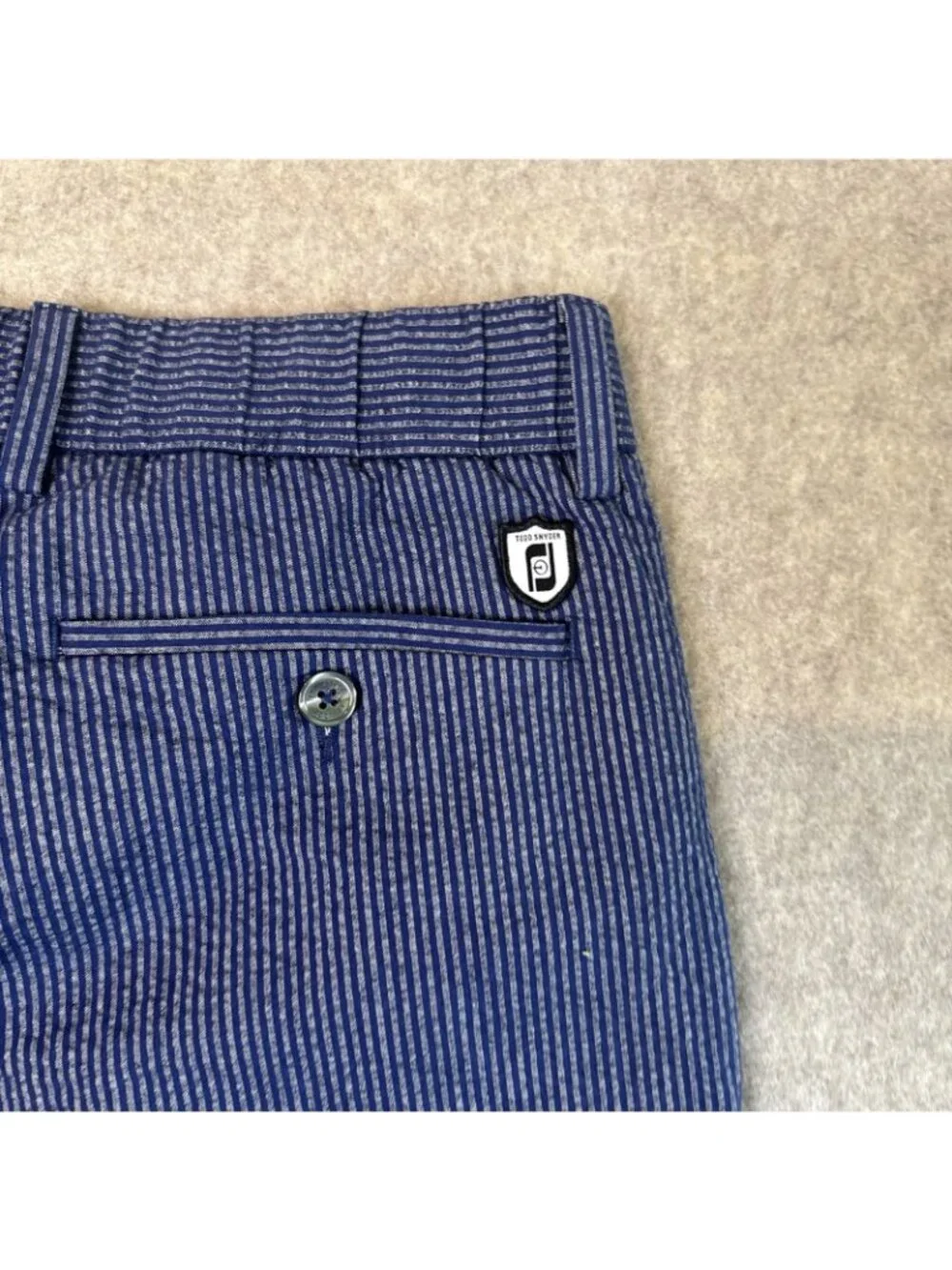 FootJoy FJ x Todd Snyder Stripe Seersucker Jogger Mens M Navy Drawstring